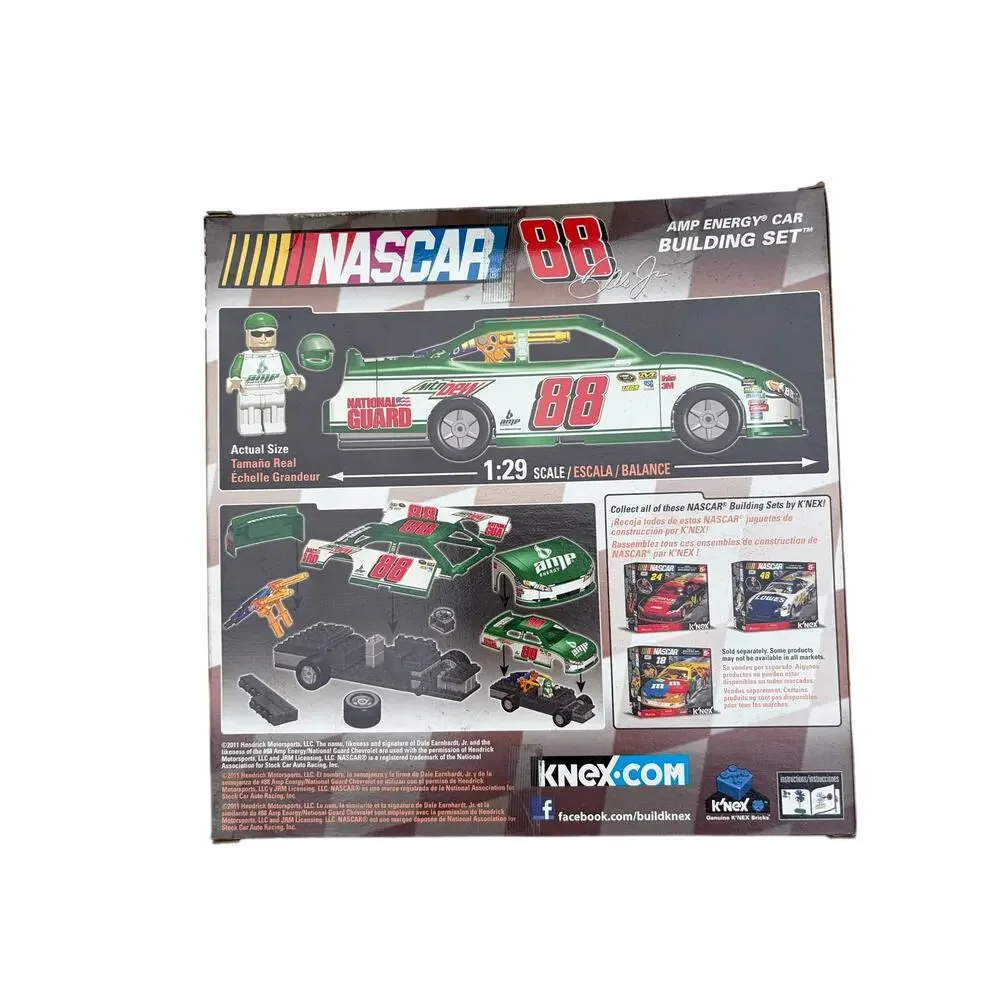 K'NEX NASCAR AMP Energy Car Building Set 91 Pieces Dale Jr. Knex 2011-NIB